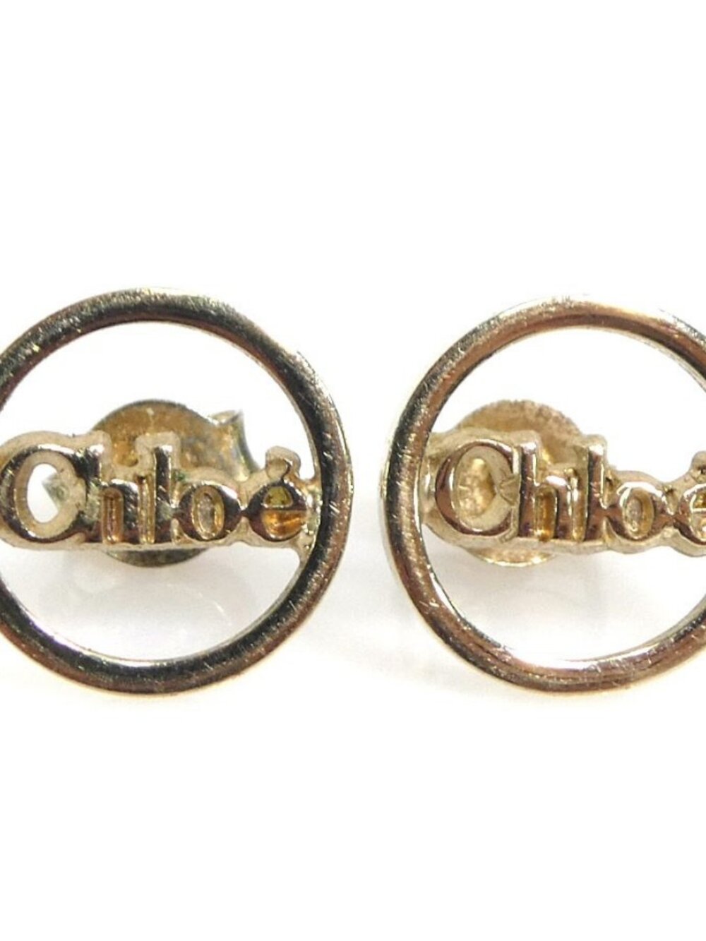 Chloe Pierce Earrings Gold Metal